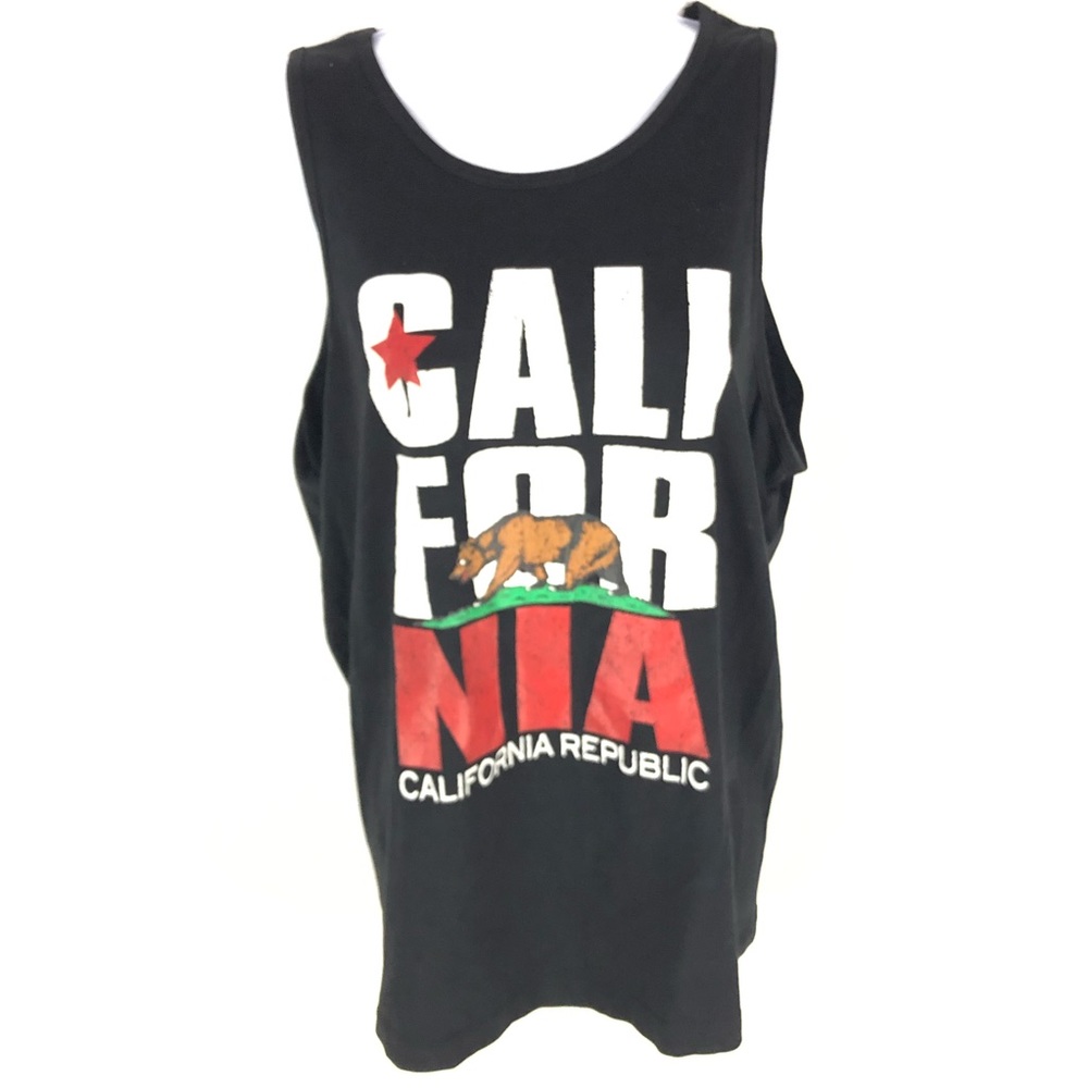 California Republic Mens Black Tank Top M